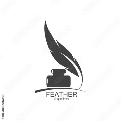 Feather logo vector template