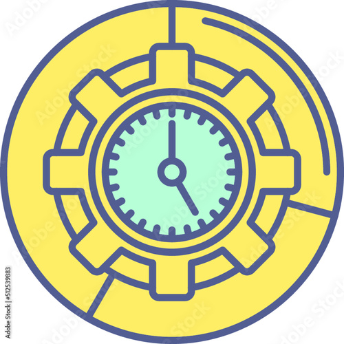 Unique Line Filled Icon