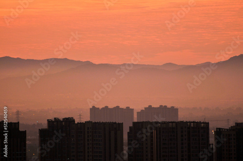 Wallpaper Mural sunset over the city Torontodigital.ca