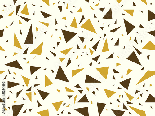 Abstract messy chaotic triangles seamless vector background, particles design pattern for wallpaper or print or textile or wrapping paper.