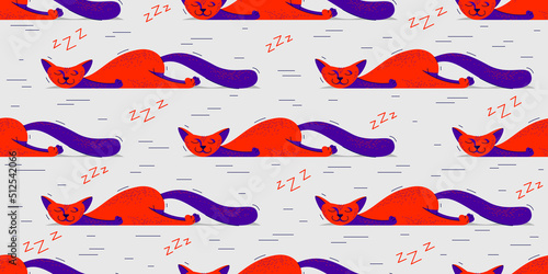 Funny cartoon cats sleeping...