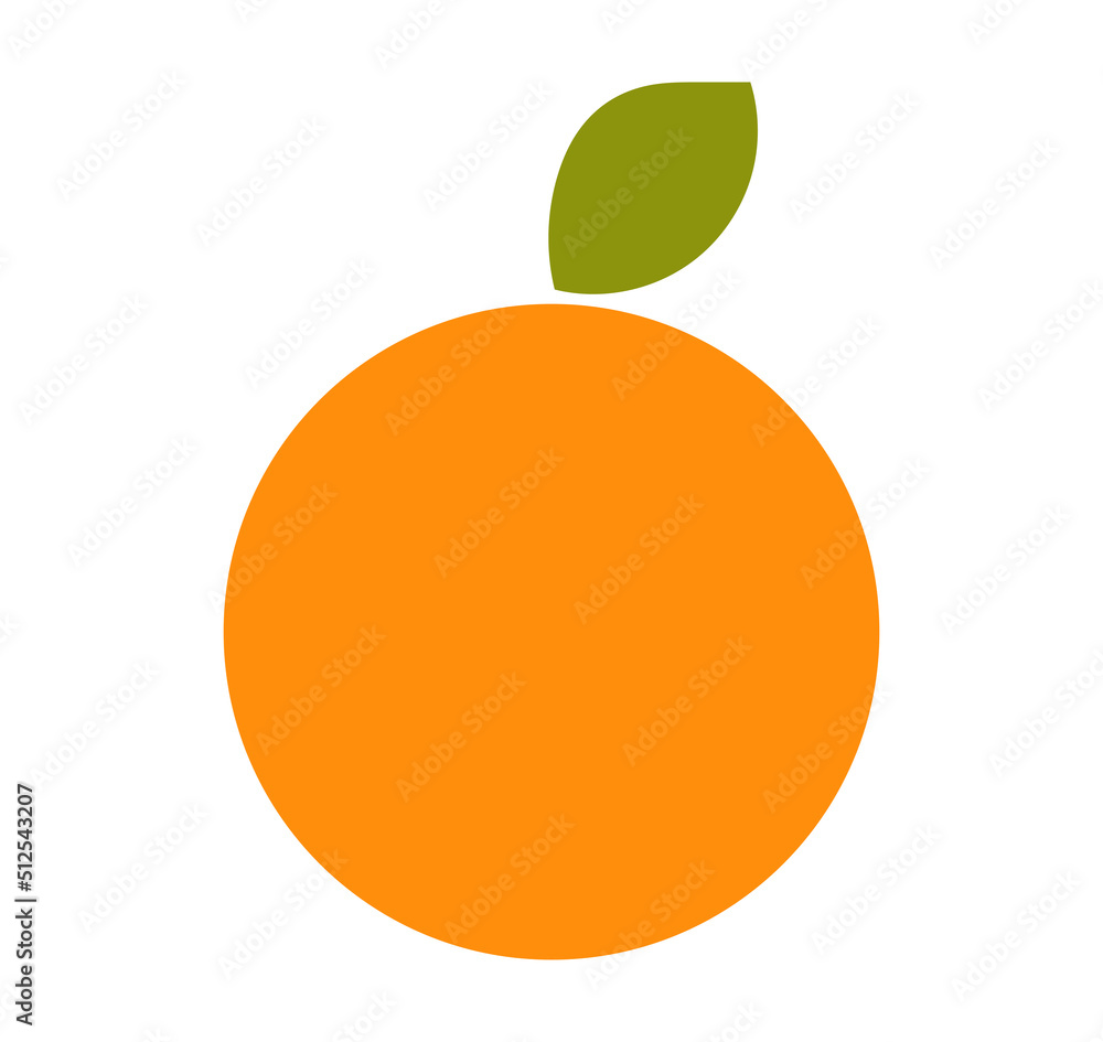 Orange fruit icon symbol. Orange fruit icon symbol.