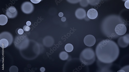 Abstract blue bokeh blurred background in Christmas holiday isolated on dark background , wallpaper illustration