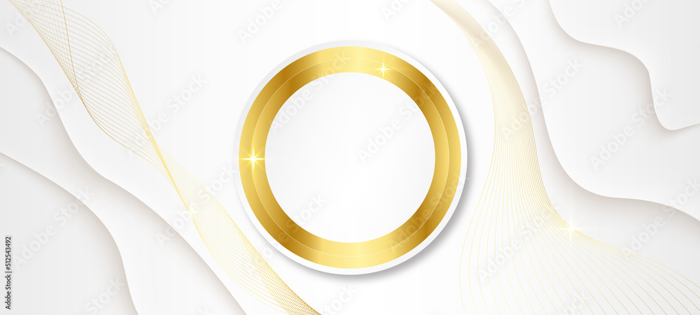 Modern white and gold abstract background. Abstract geometric shape white gold background with light and shadow 3D layered for presentation design. Modern white and gold abstract background. Abstract geometric shape white gold background with light and shadow 3D layered for presentation design.