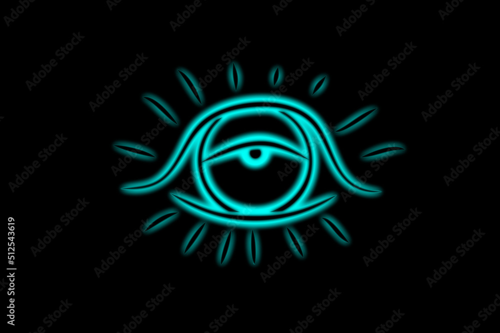 Fototapeta premium Olho Neon