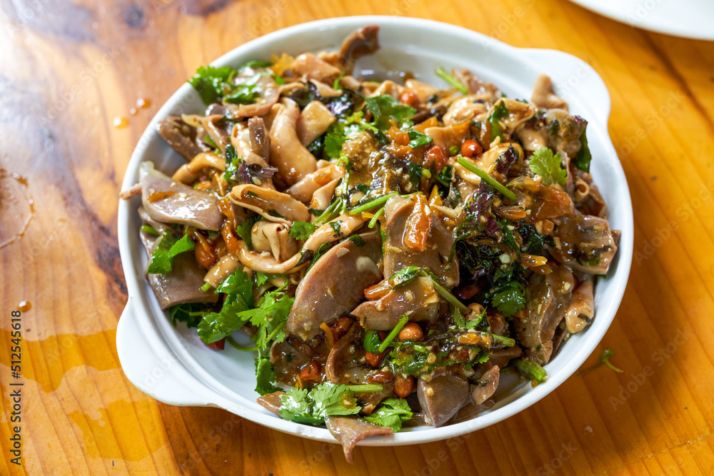 A delicious Chinese dish, cold goose innards A delicious Chinese dish, cold goose innards