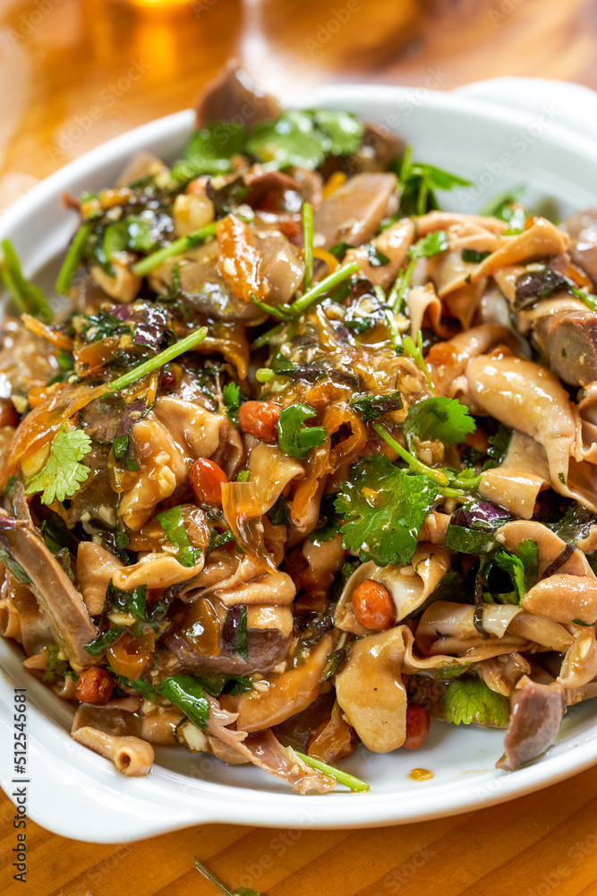 A delicious Chinese dish, cold goose innards A delicious Chinese dish, cold goose innards