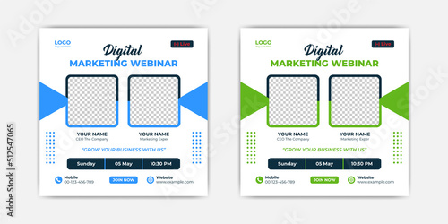 Digital business webinar social media post