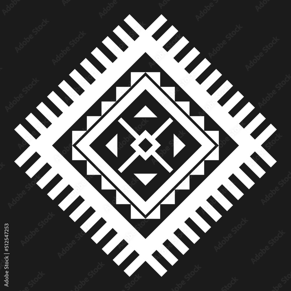 Geometric ethnic pattern art. American, Mexican style. Background Aztec tribal ornament. Design for fabric, clothing, textile, logo, symbol. Geometric ethnic pattern art. American, Mexican style. Background Aztec tribal ornament. Design for fabric, clothing, textile, logo, symbol.
