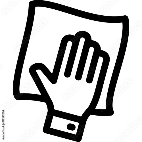 Wipe with Hand Icon