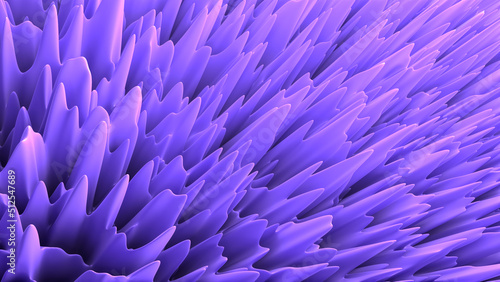 Spiky Abstract 3D Backgrounds. Futuristic texture 3D illustration. (ID: 512547689)