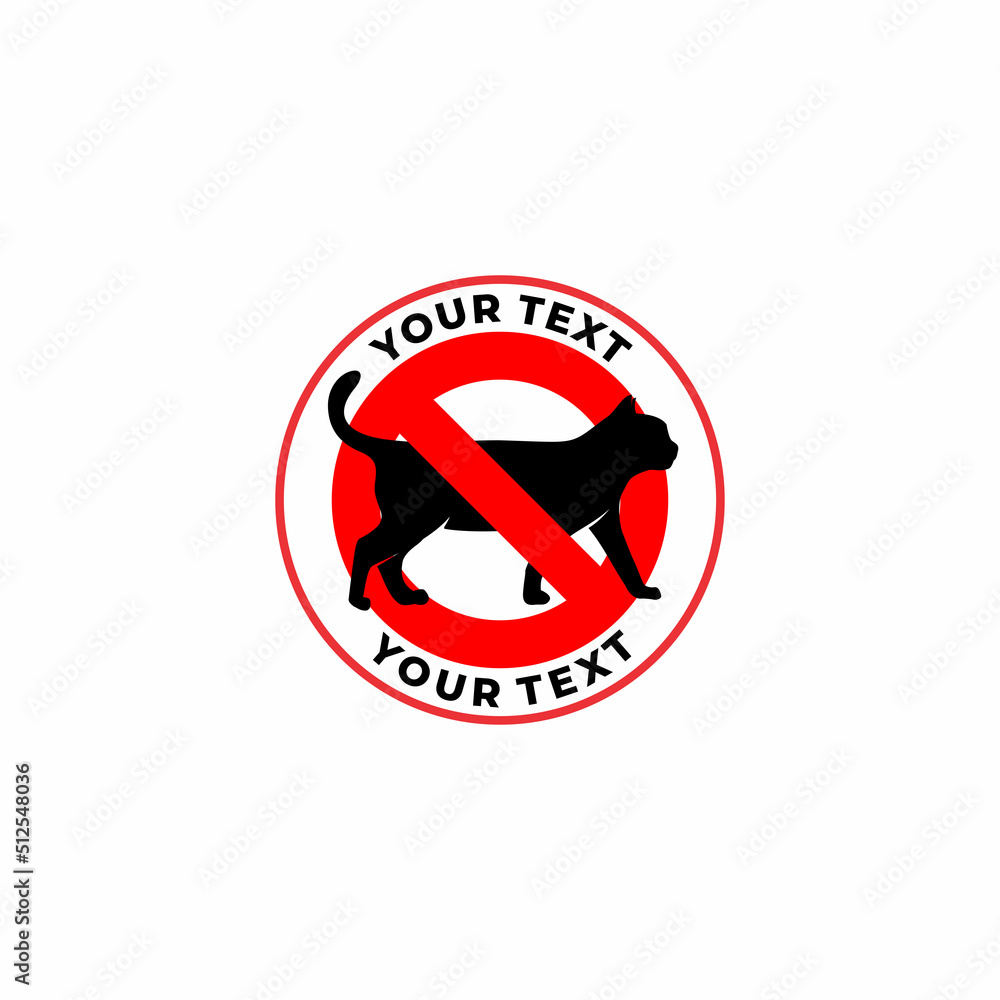forbidden sign of a cat isolated on a white background. vector illustration eps 10 forbidden sign of a cat isolated on a white background. vector illustration eps 10