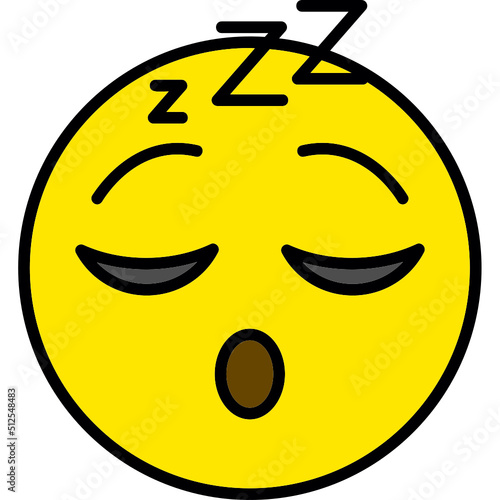 Obraz na płótnie Sleeping Face Icon w salonie