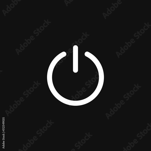 Power icon on grey background