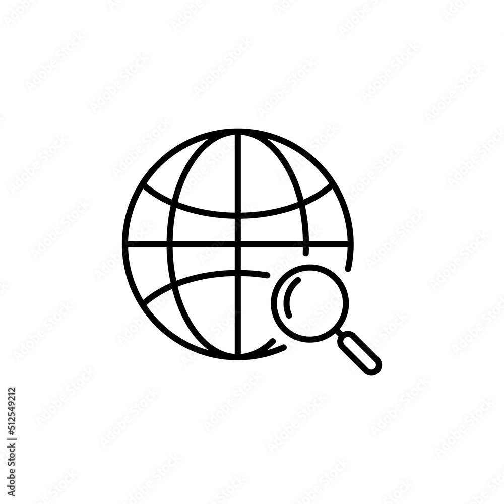 Global search icon isolated on white background eps 10 Global search icon isolated on white background eps 10