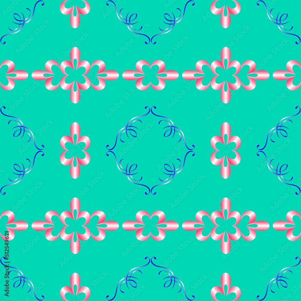 Seamless, abstract, colorful pattern of elements in Arabic, Asian, Latin style. Seamless, abstract, colorful pattern of elements in Arabic, Asian, Latin style.