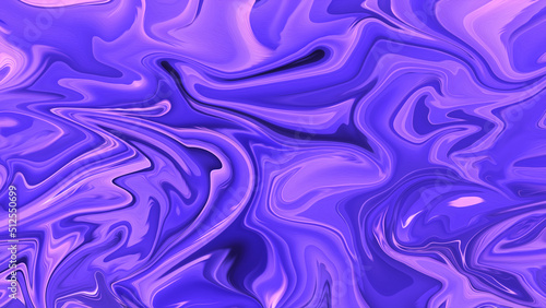 Liquid abstract 3d background. Purple oiled smooth background.
