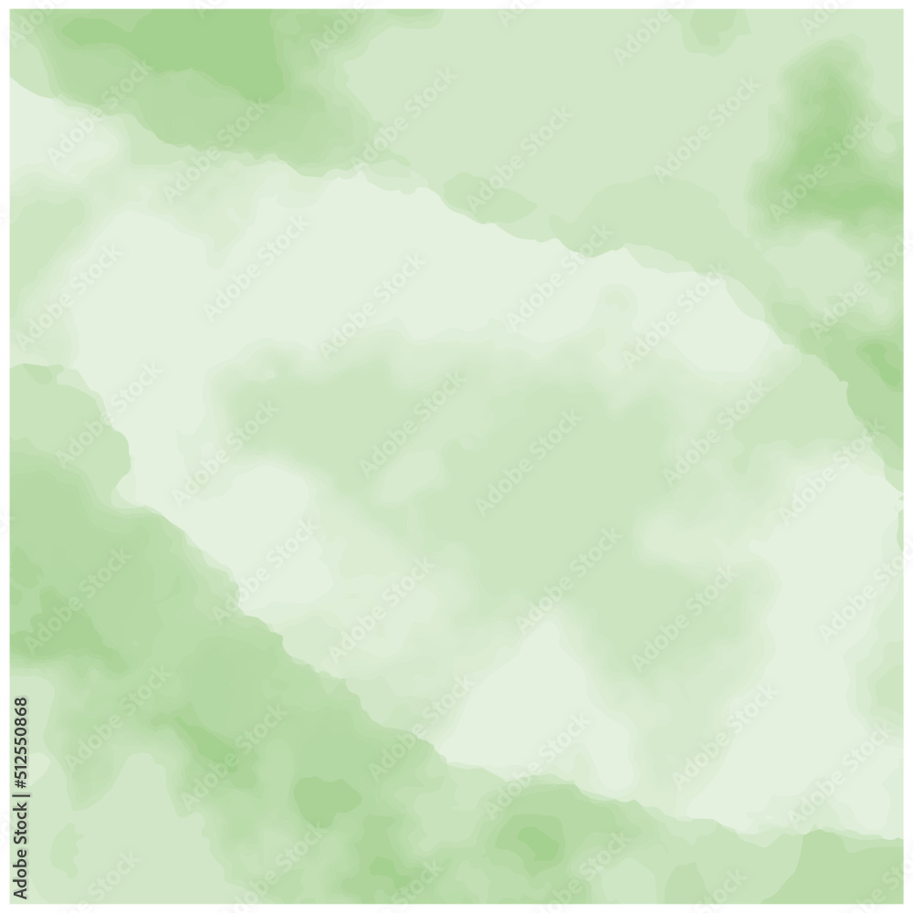 Green watercolor paint. Alcoholic ink. Vector stock illustration. Background.