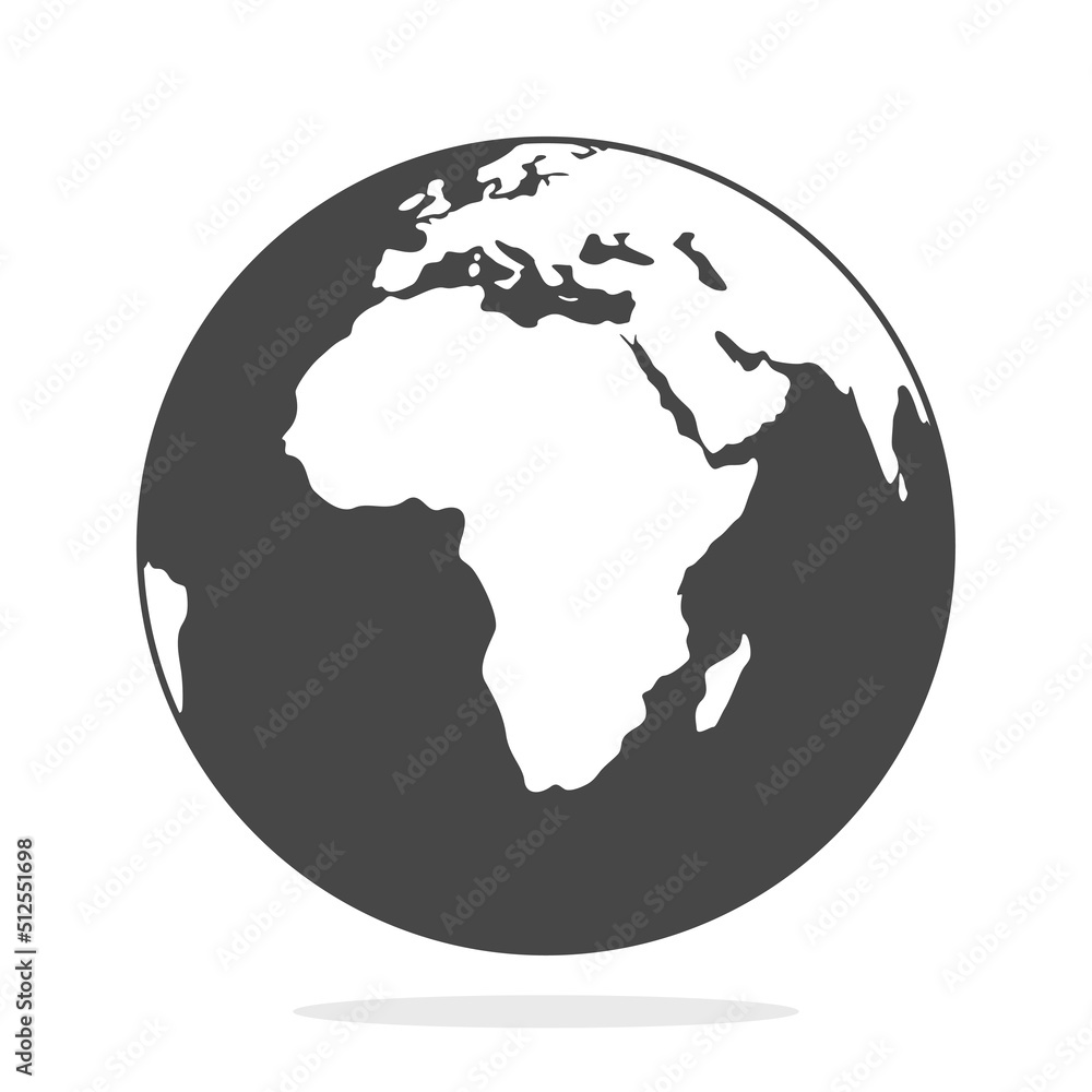 Obraz premium Globe flat design style on white background