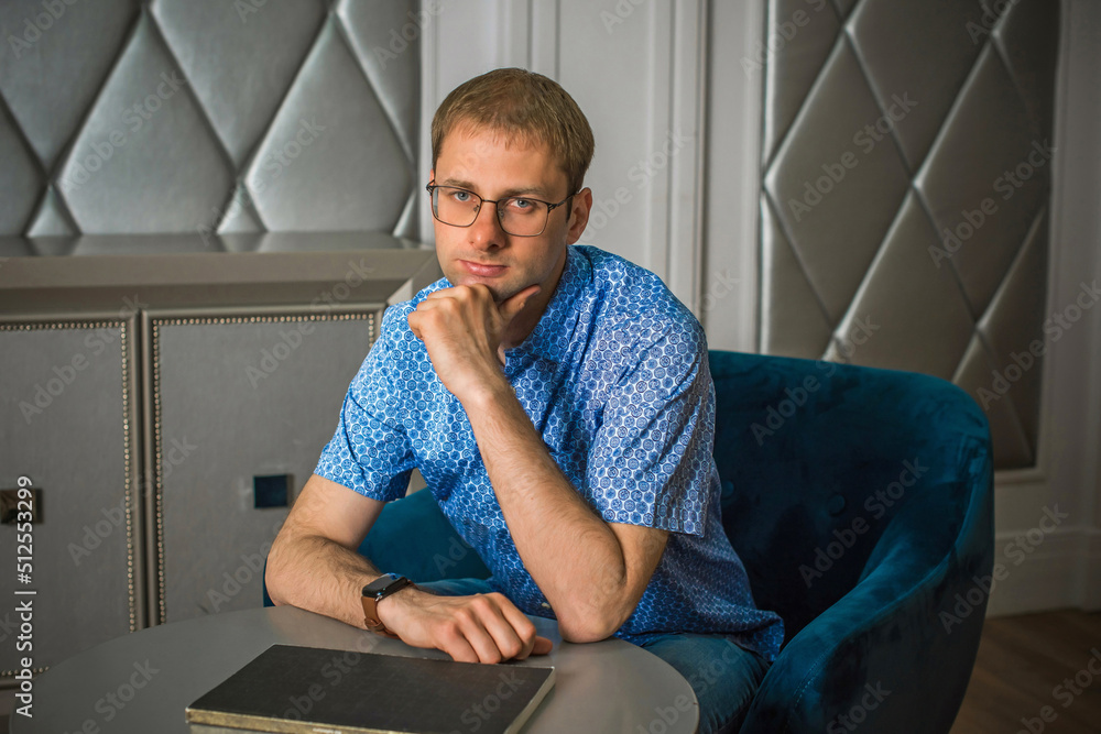 European man portrait. Men's psychology concept. Portrait of a casual style, man on studio background European man portrait. Men's psychology concept. Portrait of a casual style, man on studio background