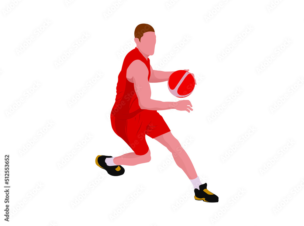 basket ball player high vector
