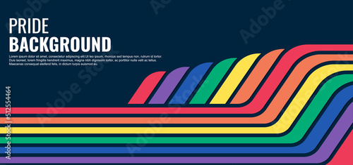 LGBT pride abstract background. Vector background with rainbow colors. Vector Banner Template for Pride Month