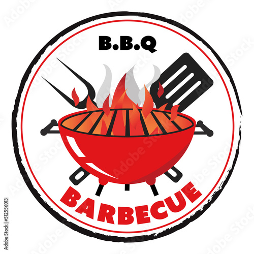 Charcoal BBQ Grill appliance hobby cooking vector icon