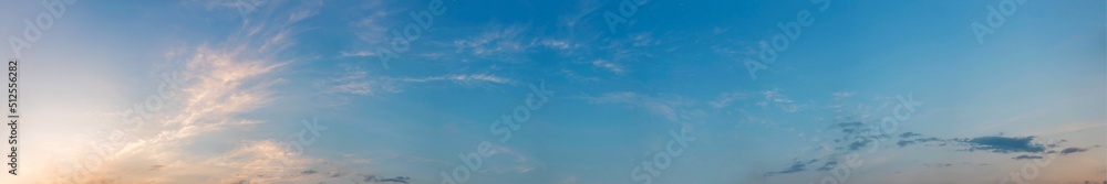 Dramatic panorama sky with cloud on sunrise and sunset time. Panoramic image. Dramatic panorama sky with cloud on sunrise and sunset time. Panoramic image.