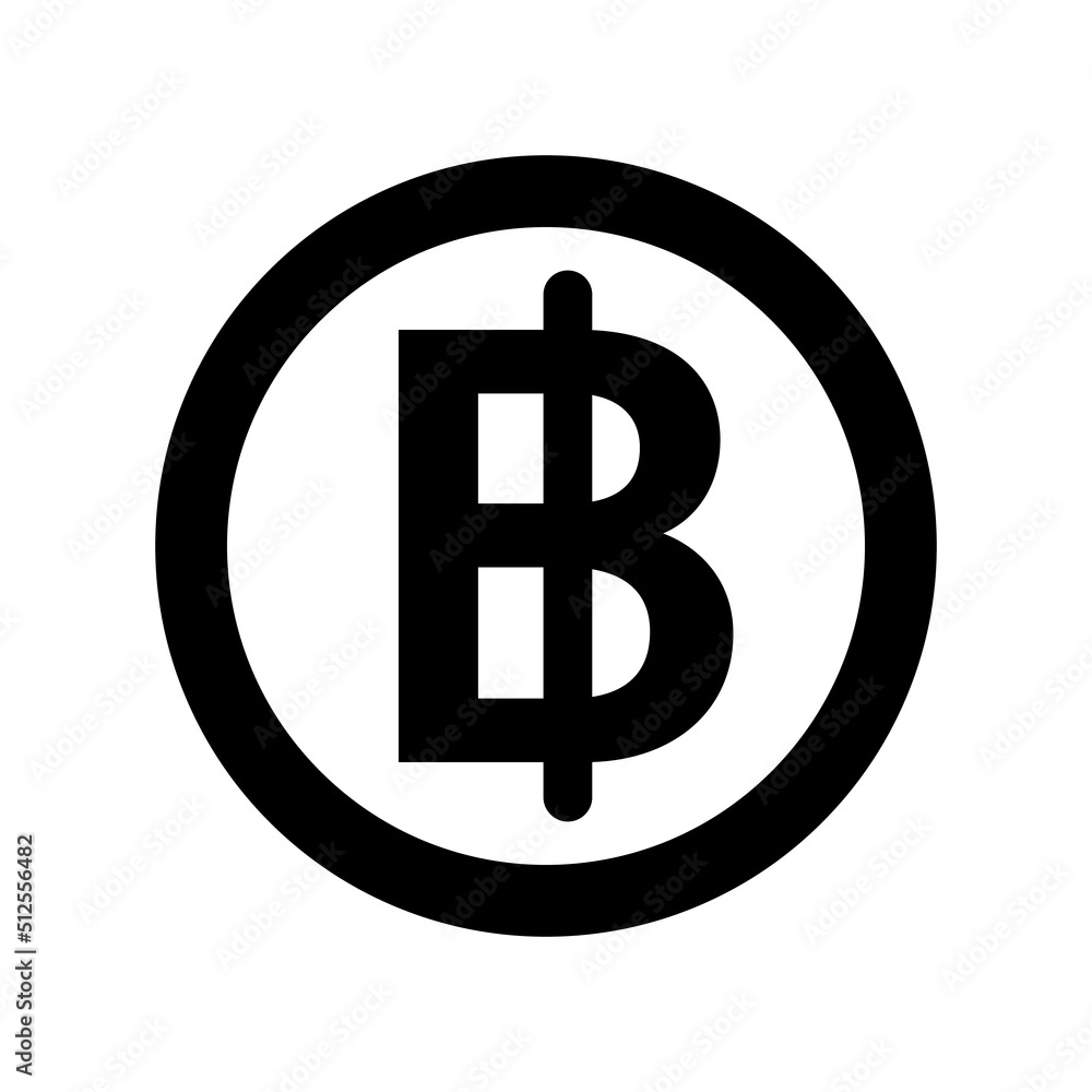 Thai baht coin icon. Currency of Thailand. Vector. Thai baht coin icon. Currency of Thailand. Vector.