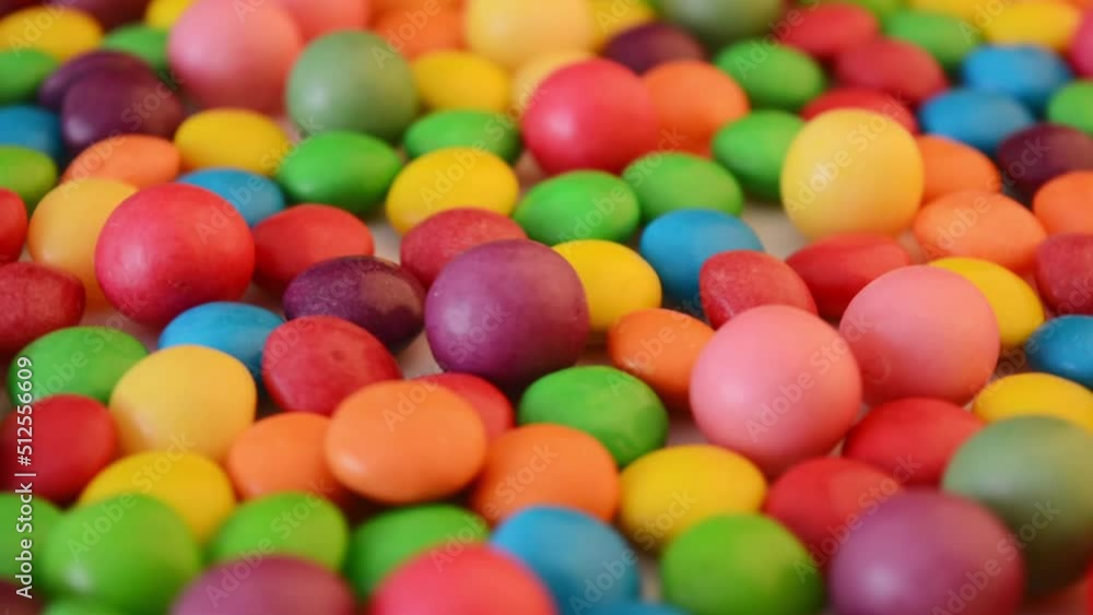 Colorful rainbow candies with selective focus; perspective Colorful rainbow candies with selective focus; perspective