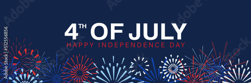 4th of July, American Independence Day celebration banner background