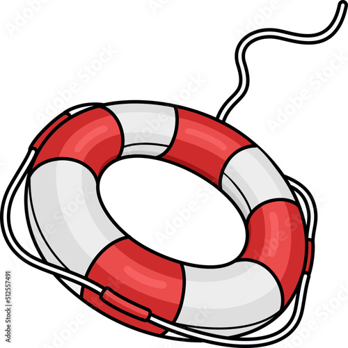 Lifebuoy with rope