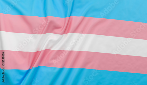 Cuadro en lienzo Transsexual flag blowing in the wind