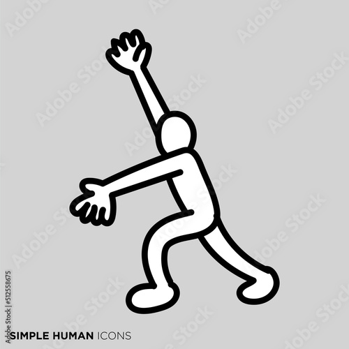 シンプルな人間のアイコンシリーズ　「紹介する人」