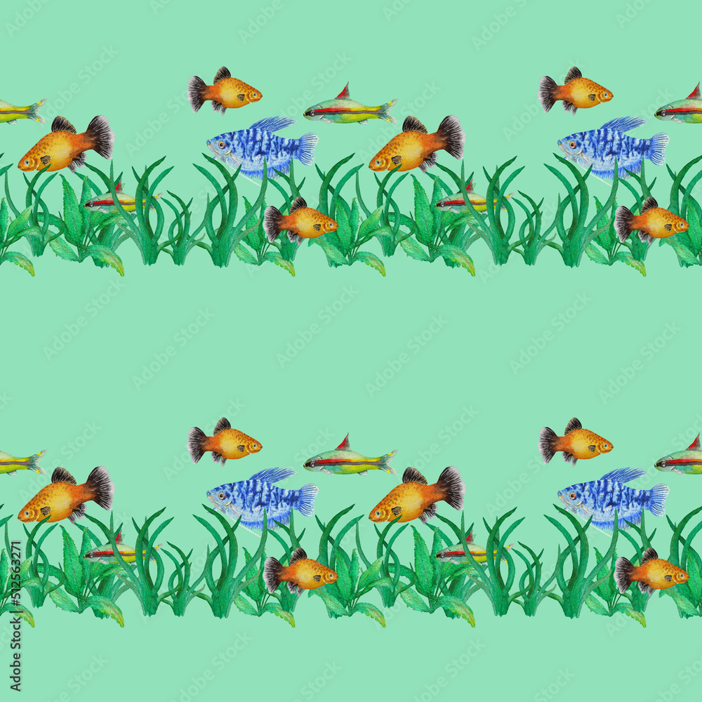 seamless pattern with fishes seamless pattern with fishes