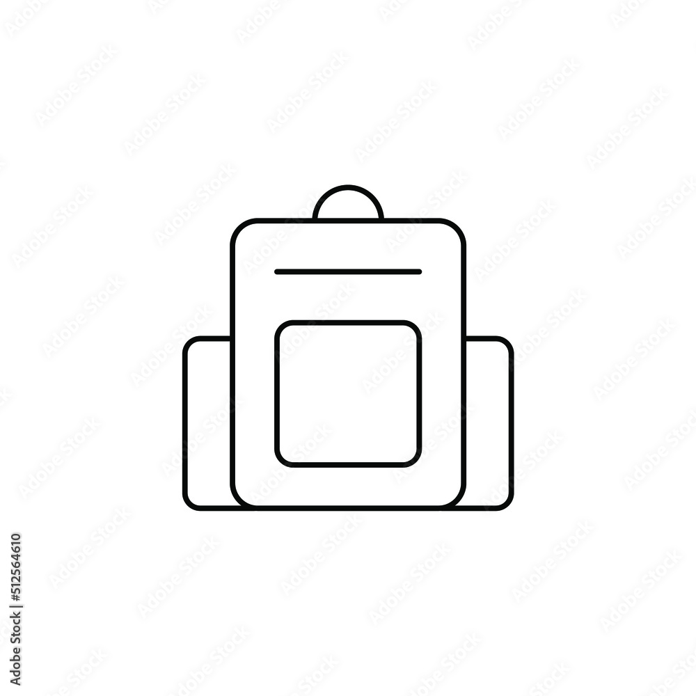 Backpack, School, Rucksack, Knapsack Thin Line Icon Vector Illustration Logo Template. Suitable For Many Purposes. Backpack, School, Rucksack, Knapsack Thin Line Icon Vector Illustration Logo Template. Suitable For Many Purposes.