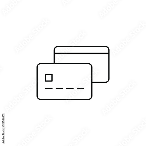 Credit Card, Payment Thin Line Icon Vector Illustration Logo Template. Suitable For Many Purposes.