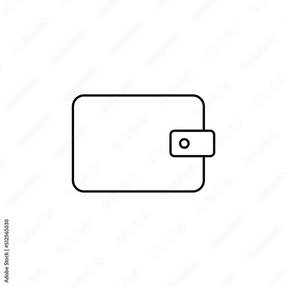 Wallet, Saving, Money Thin Line Icon Vector Illustration Logo Template. Suitable For Many Purposes. Wallet, Saving, Money Thin Line Icon Vector Illustration Logo Template. Suitable For Many Purposes.