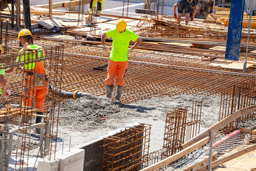 Concrete pouring on the construction site © Dagmara_K