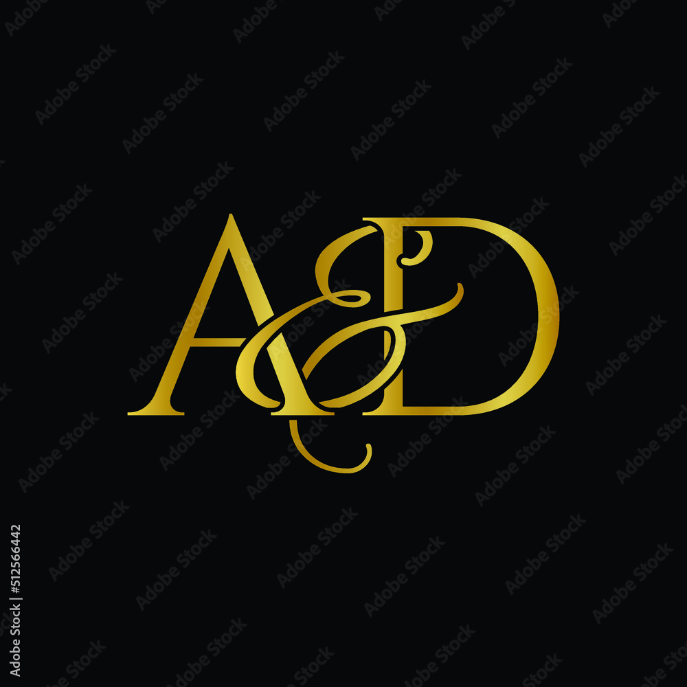 A and D , AD logo initial vedtor mark , AD luxury logo A and D , AD logo initial vedtor mark , AD luxury logo