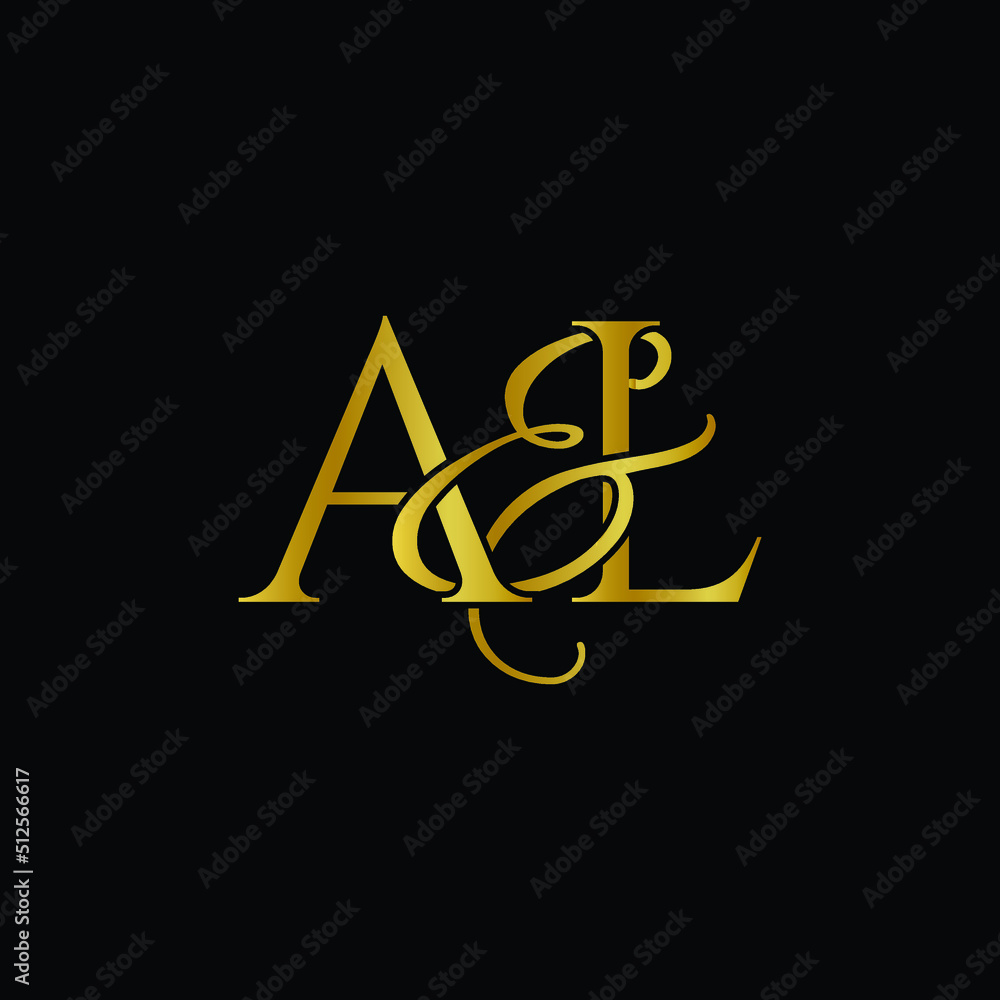 A and L , AL logo initial vector mark , AL luxury logo A and L , AL logo initial vector mark , AL luxury logo