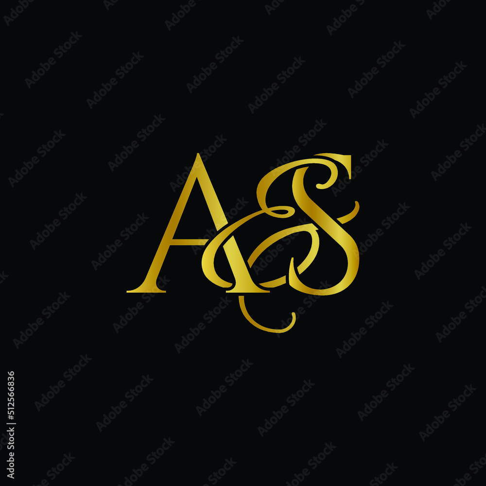 A and S , AS logo initial vector mark , AS luxury logo A and S , AS logo initial vector mark , AS luxury logo