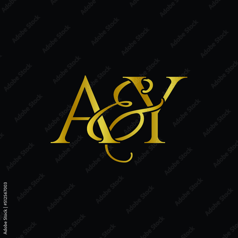 A and Y , AY logo initial vector mark AY , luxury logo A and Y , AY logo initial vector mark AY , luxury logo