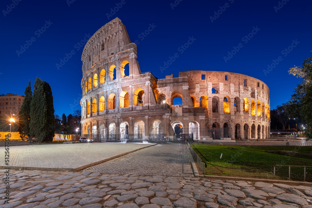 Rome, Italy at the Ancient Colosseum Amphitheater