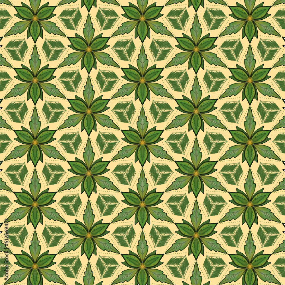 Fabric pattern, abstract, leaf, hand drawn, green tone, printable, woven, paper. Fabric pattern, abstract, leaf, hand drawn, green tone, printable, woven, paper.