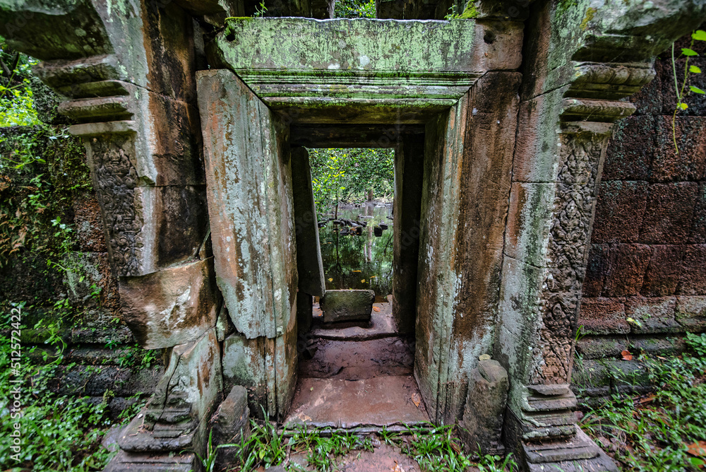 Walls and arches at the entrance to Ta Prohm Temple at Angkor Wat Siem Reap Cambodia Walls and arches at the entrance to Ta Prohm Temple at Angkor Wat Siem Reap Cambodia