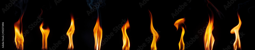 Texture of fire on a black background. Texture of fire on a black background.