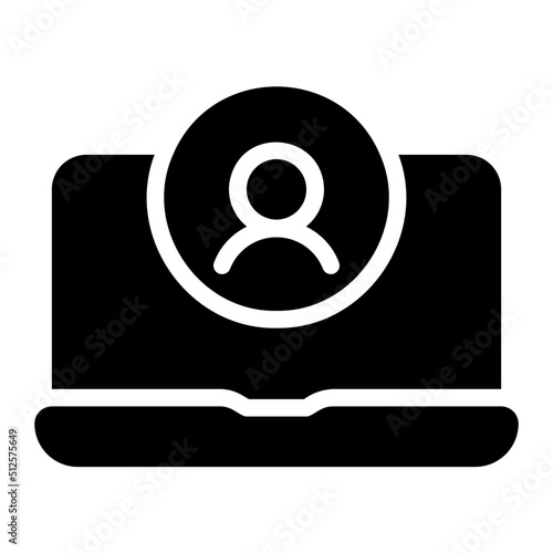 laptop glyph icon