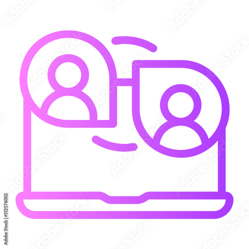 video chat gradient icon