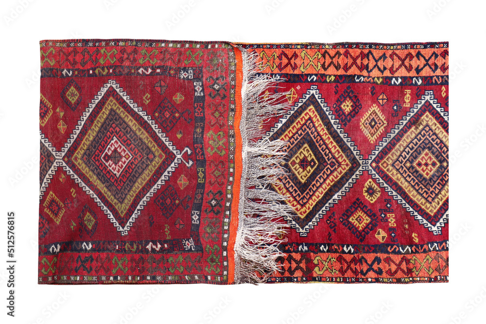Hand woven antique Turkish carpet Hand woven antique Turkish carpet